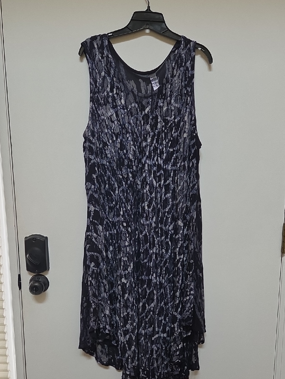 India Boutique Black and Gray Abstract Print Dress